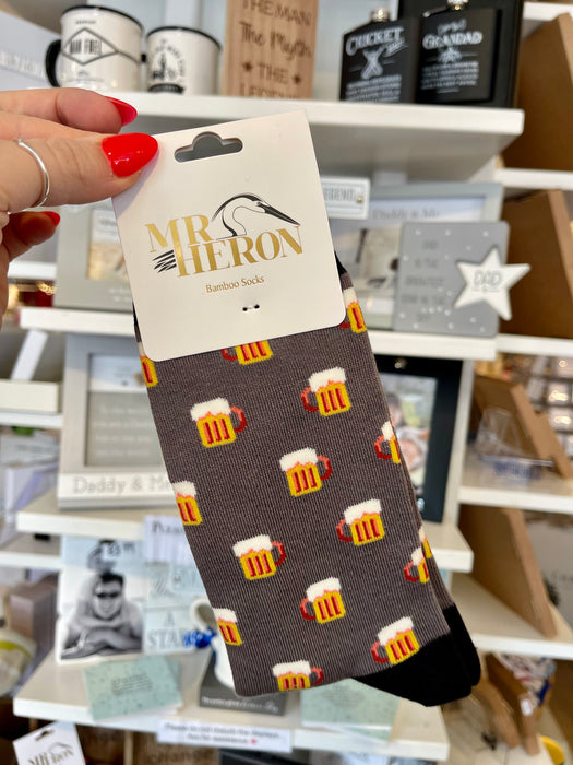 Mr Heron Bamboo Socks - Beer