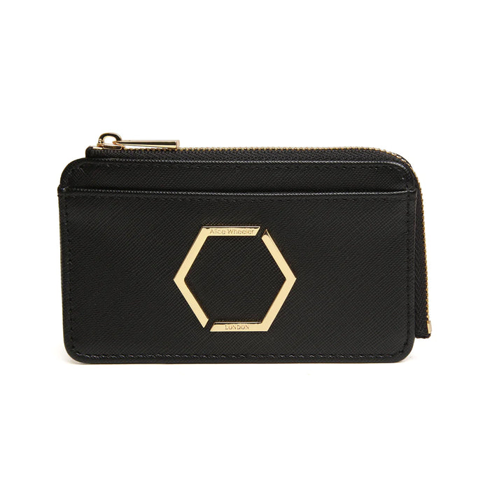 Black Bath Honeycomb Coin/Card Purse by Alice Wheeler