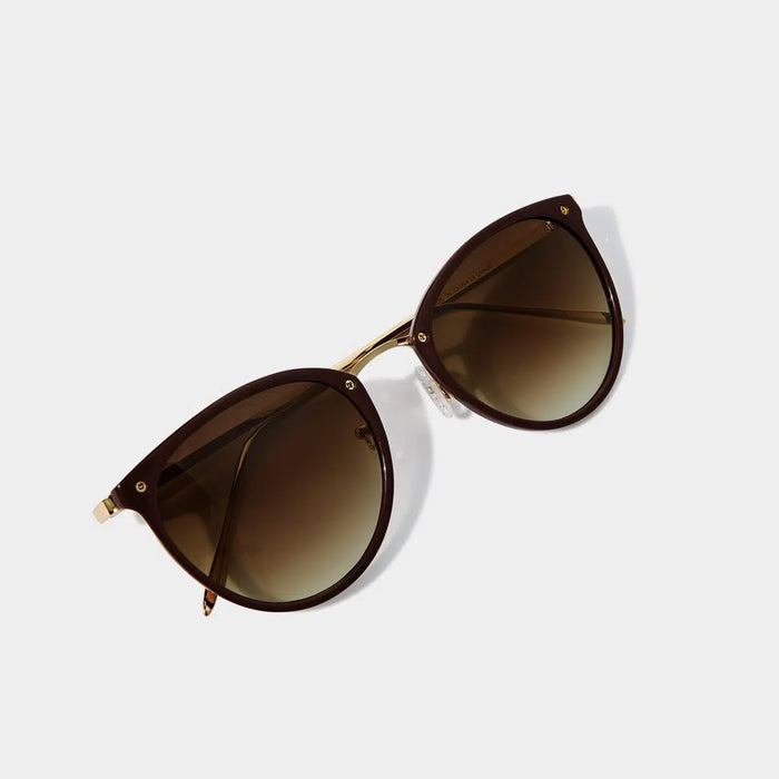 “Santorini” Cacao Sunglasses by Katie Loxton