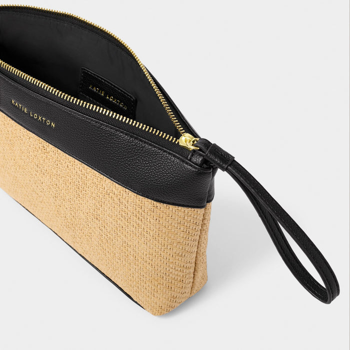 Riviera Raffia Wristlet Clutch By Katie Loxton