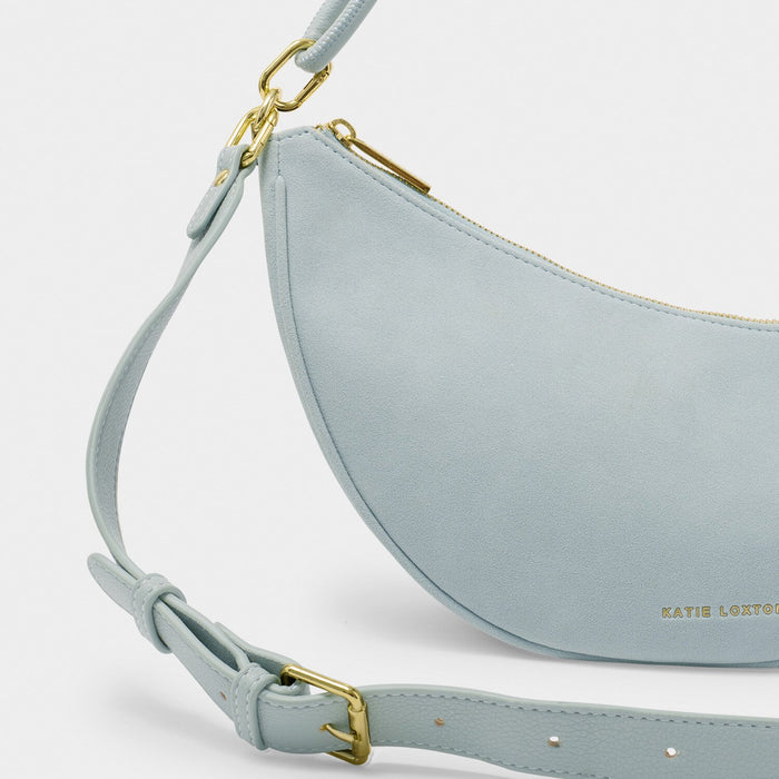 Asha Suedette Sling Bag - Blue Mist By Katie Loxton