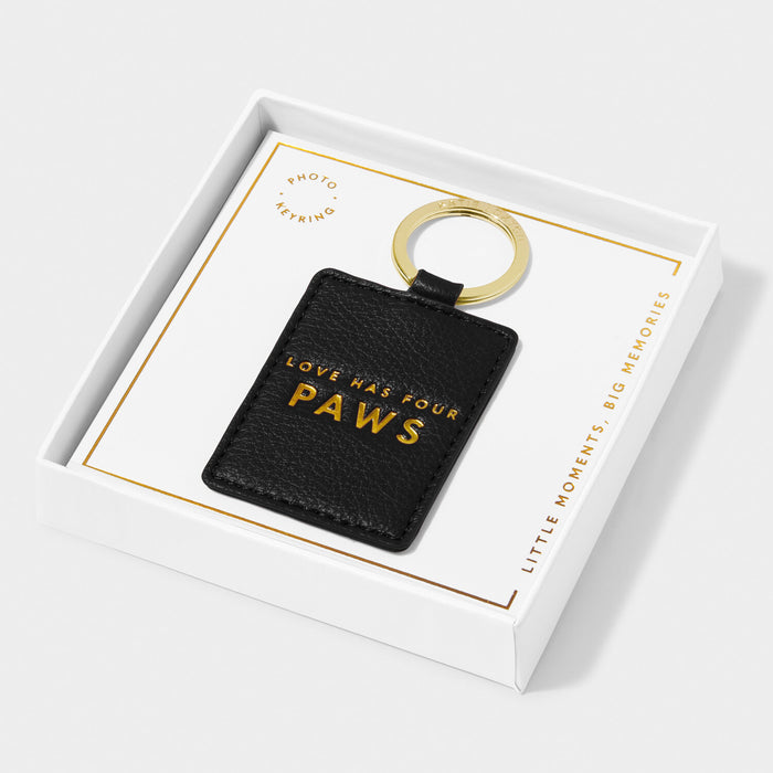 "Love Has Four Paws" Beautifully Boxed Photo Keyring by Katie Loxton