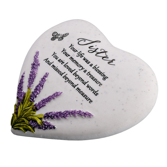 Thoughts Of You - Sister Heart Stone Memorial - Light Your Way