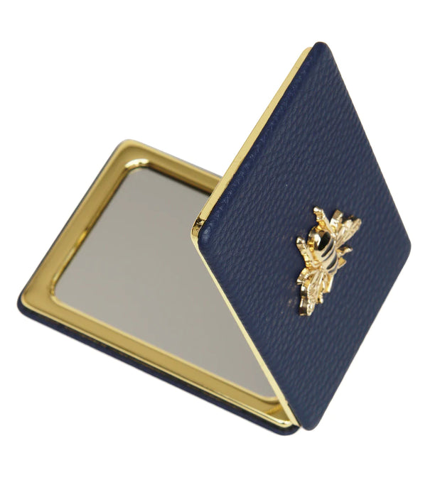 Navy Oblong Compact Mirror by Alice Wheeler