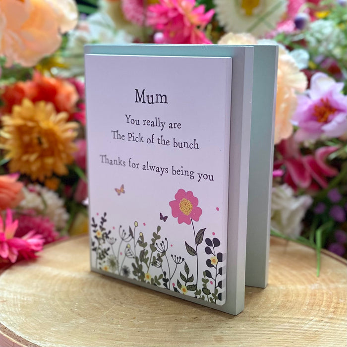 Grey Wooden Mum Plaque