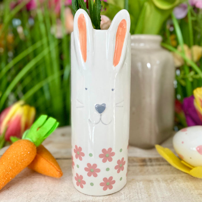 Ceramic Bunny Bud Vase - Pink