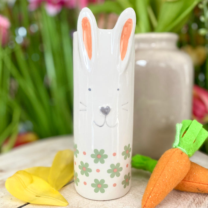 Ceramic Bunny Bud Vase - Green