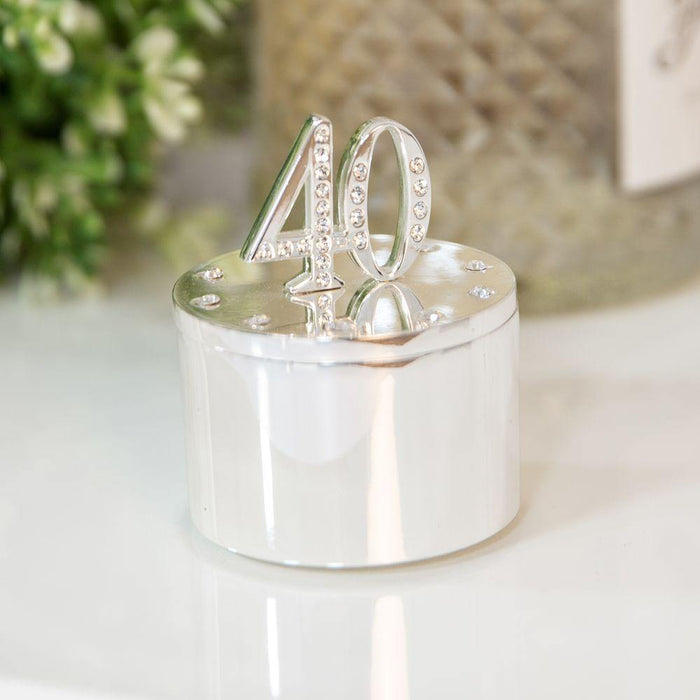 Silver Plated Trinket Box - 40 - The Olive Branch & Lovely Libby's